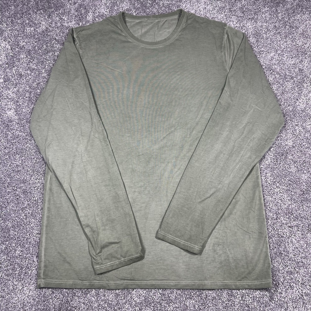 Lululemon Fundamental Long Sleeve Green Athletic Performance Tee Shirt Large